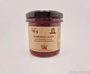 Konfitura z malin słodzona erytrytolem